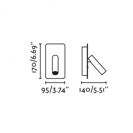 Wall light LED reader with USB Suau (4.5W)