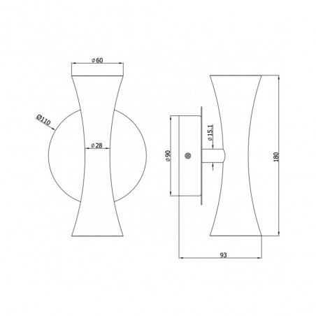 Wall lamp Alda