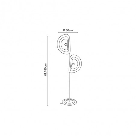 Floor Lamp Selenitis (2 lights)
