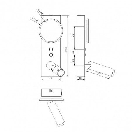 Wall lamp LED Arbas (8W)