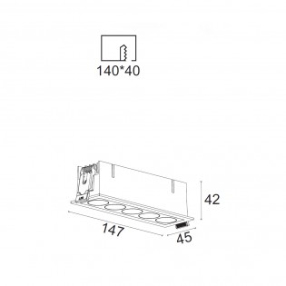 Empotrable de techo LED Blau (12W)