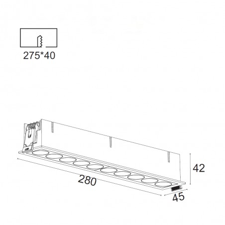 Empotrable de techo LED Blau (24W)