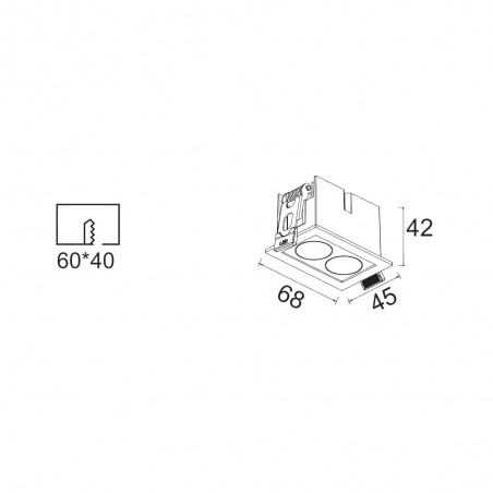 Empotrable de techo LED Blau (6W)