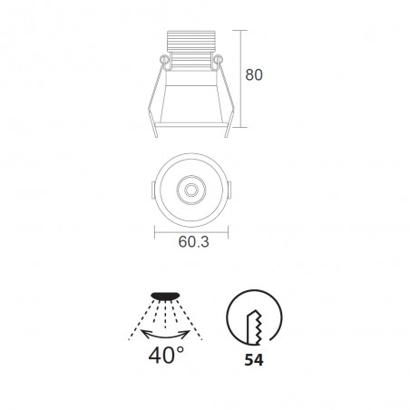 Empotrable de techo LED Cane (7W)