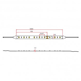 Tira LED 24V IP20 5M (48W)