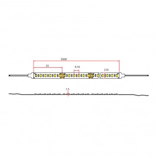 Tira LED 24V IP20 5M (96W)