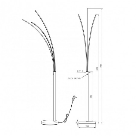 Lámpara de pie LED Elaz (18W)