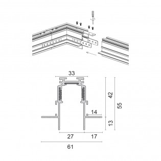 Carril magnético empotrable...