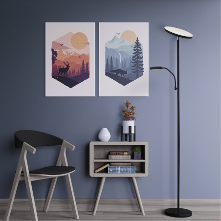 LED Floor Lamp Denzel CCT Dim (30W+6W)