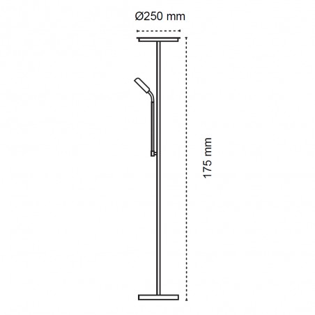 Lámpara de pie LED Denzel CCT Dim (30W+6W)