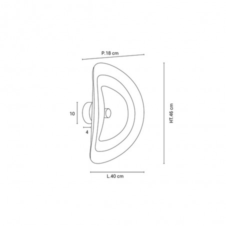 Aplique de pared Selenitis