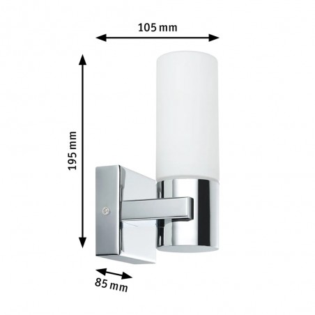 Set de 2 apliques de pared para baños Gemini