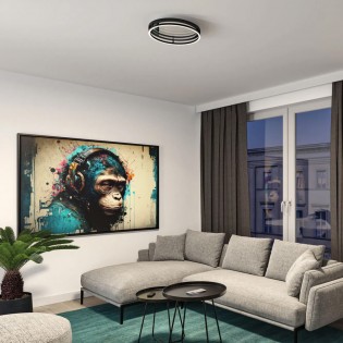 LED 3D Flush Light Spaceglow One Dim (34,5W)