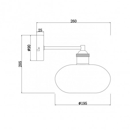 Aplique de pared Mossi