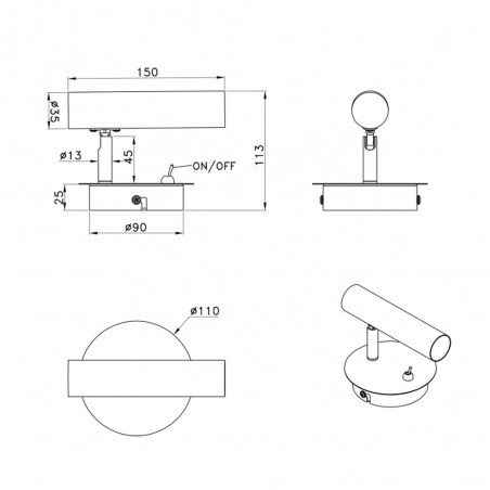 Aplique de pared Osma