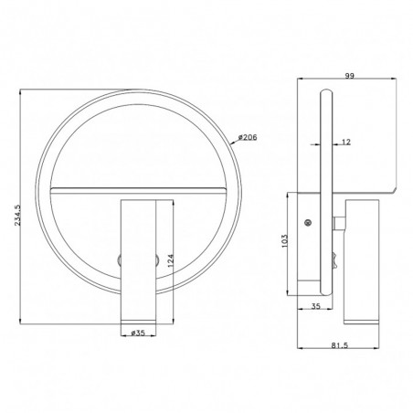 Wall lamp LED Palmer (8W)
