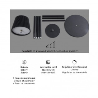 Lámpara de mesa batería recargable LED Sunset (5W)