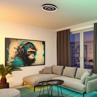 LED 3D Flush Light Spaceglow Four Dim (22W)