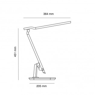 LED Desk lamp with alarm clock Berilo CCT Dim (10W)