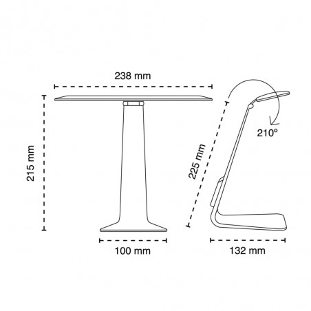 LED Desk Lamp Barri 6000K Dim (3W)