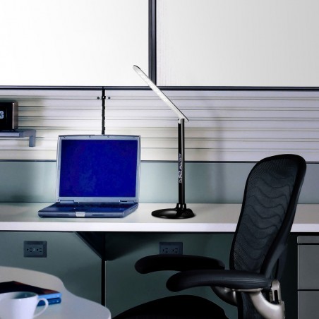 Flexo LED con despertador y USB Negro (10W)
