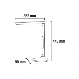 LED Desk Lamp Alarm & USB Beider White CCT Dim (10W)