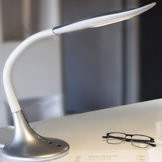 LED Desk Lamp Berli Silver CCT Dim (10W)
