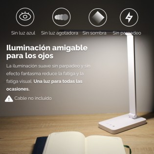 Flexo LED con batería recargable Norima Blanco CCT Dim (5W)