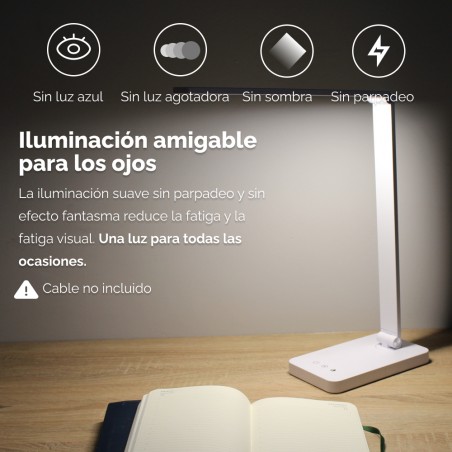 Flexo LED con batería recargable Norima Blanco CCT Dim (5W)