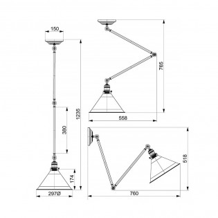 Ceiling lamp Provence Cobre