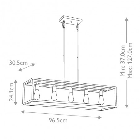 Pendant lamp New Harbor (5 lights)