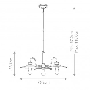 Pendant lamp Admiral (3 lights)