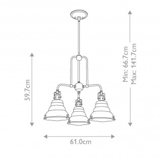Pendant lamp Eastvale (3 lights)