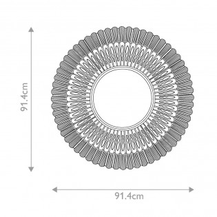 Espejo de pared Cheyenne (91.4 cm.)