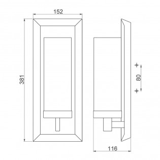 Aplique de pared para baños Pippin