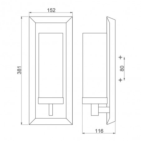 Aplique de pared para baños Pippin