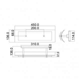 Wall lamp for bathrooms Duet (2 lights)