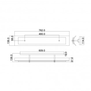 Wall lamp for bathrooms Duet (4 lights)