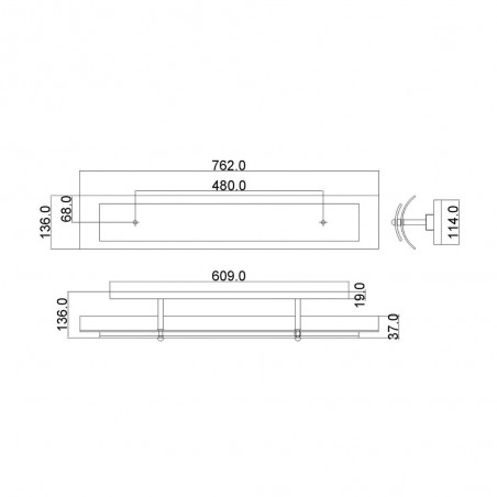 Wall lamp for bathrooms Duet (4 lights)