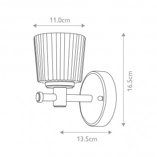 Wall lamp for bathrooms Binsted