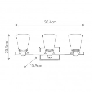 Wall lamp for bathrooms Avon (3 lights)