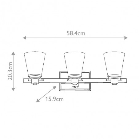 Wall lamp for bathrooms Avon (3 lights)