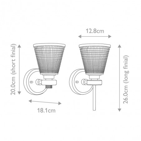 Wall lamp for bathrooms Gunnislake
