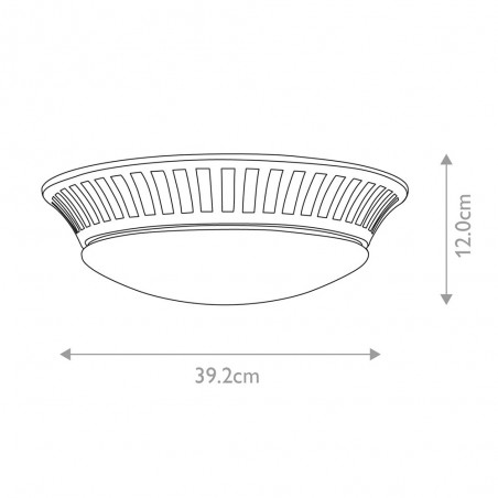 Flush lamp for bathrooms Whitby