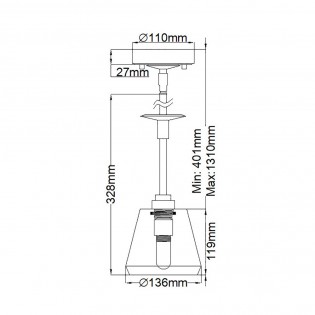 Ceiling lamp for bathrooms Agatha