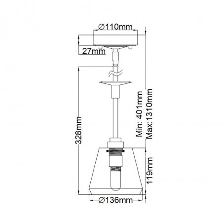 Ceiling lamp for bathrooms Agatha