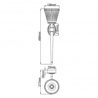 Aplique de pared para baños Agatha