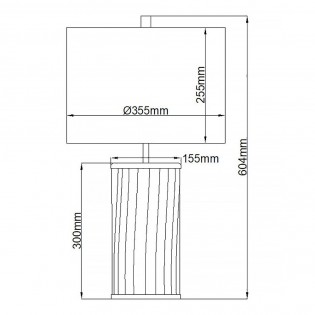 Lámpara de mesa Reno Gris