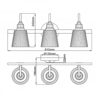 Bathroom's wall light Addison (3 lights)