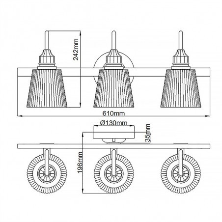 Bathroom's wall light Addison (3 lights)